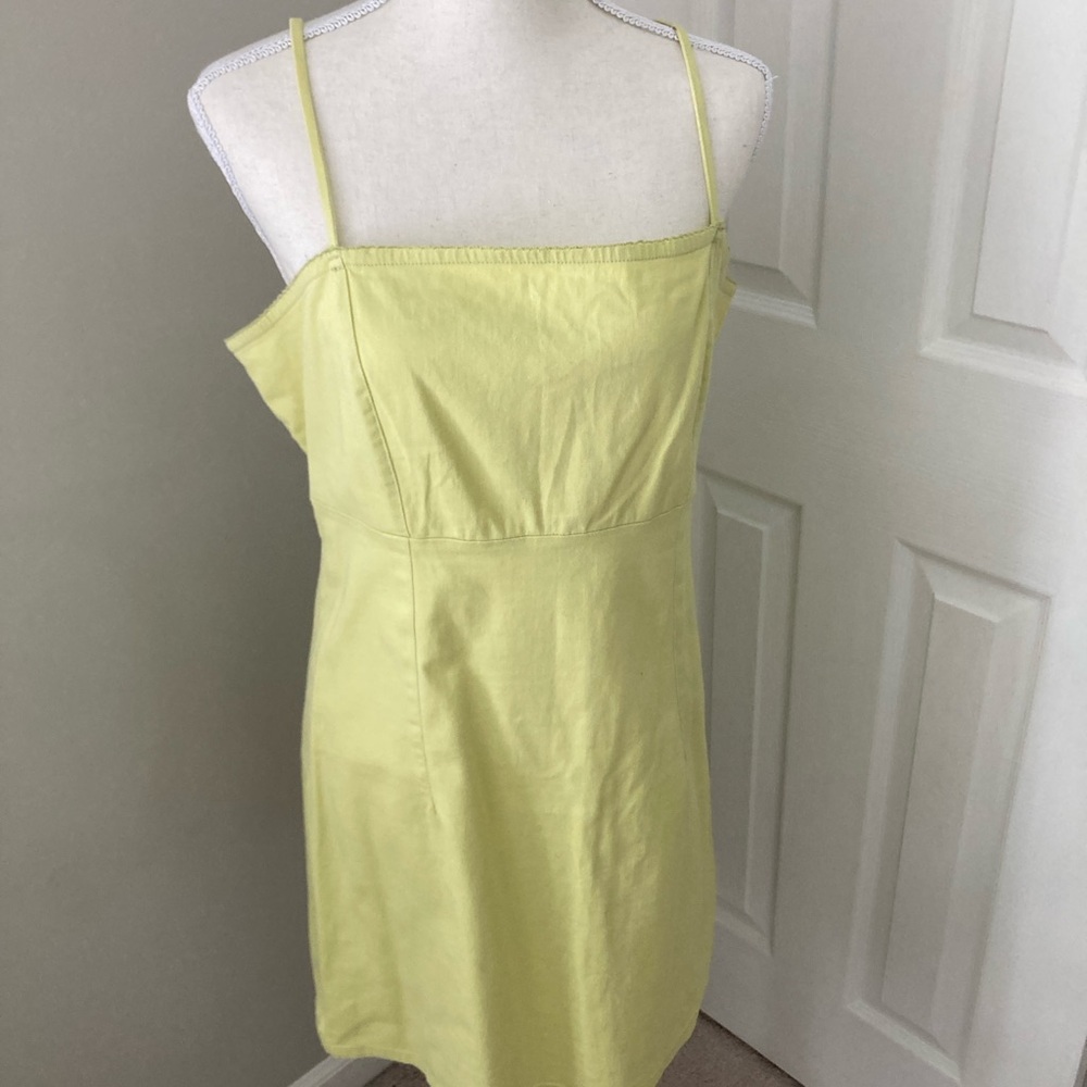 Lemon Yellow Spaghetti Strap Dress